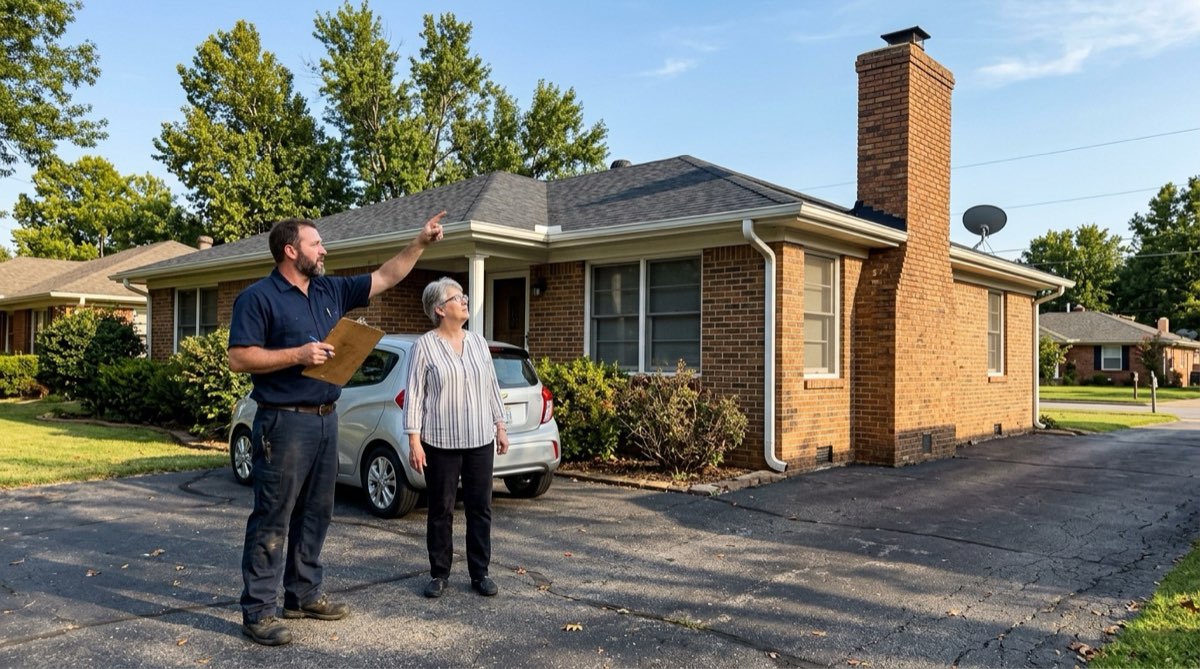 Walking a Tulsa homeowner through what the chimney needs